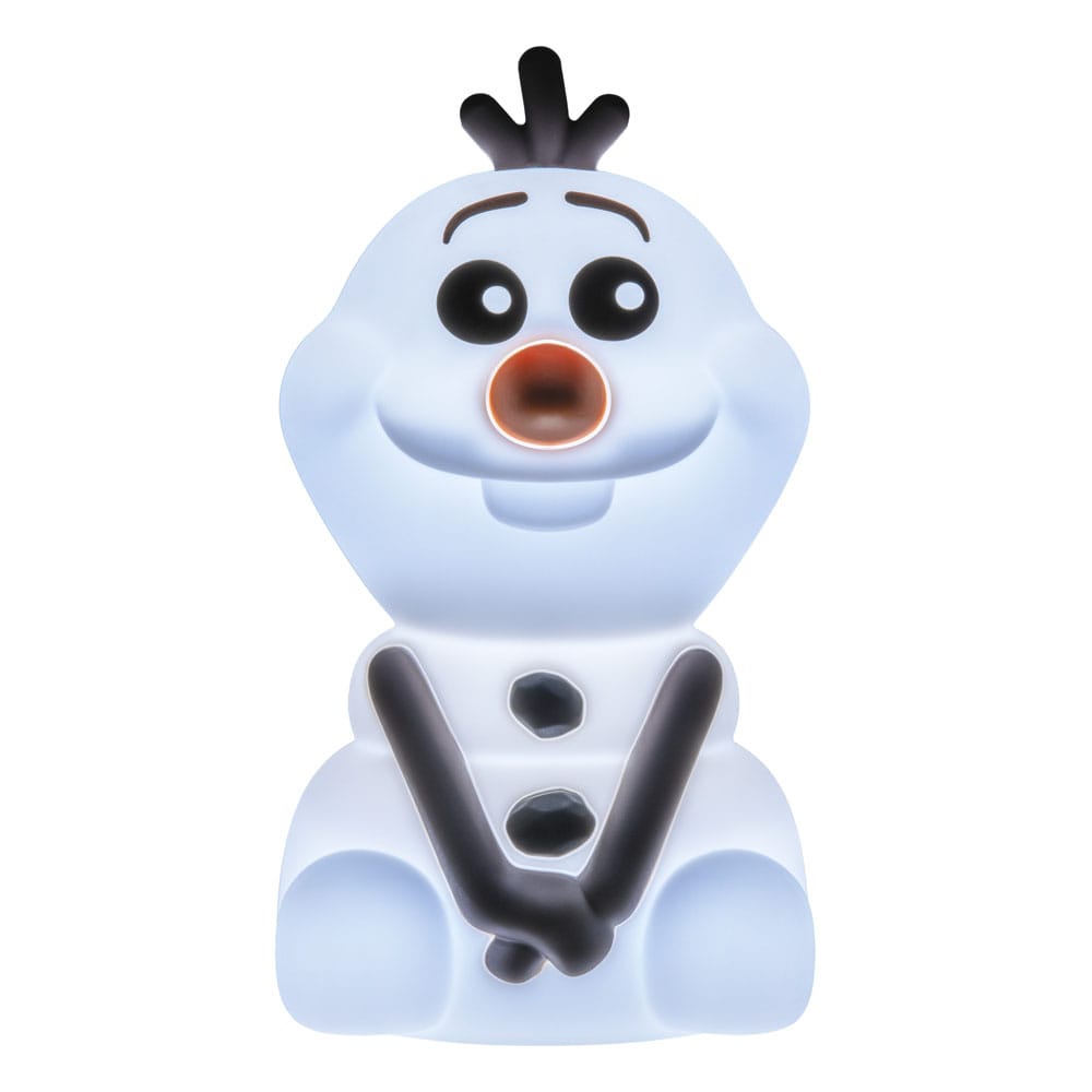 Détail de la lampe Squishy Glo Olaf, mettant en avant son visage souriant
