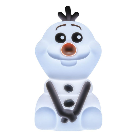 Détail de la lampe Squishy Glo Olaf, mettant en avant son visage souriant
