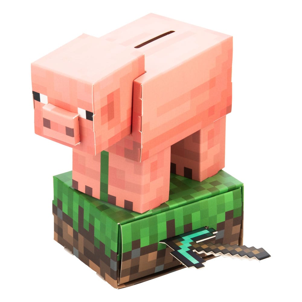 Tirelire Minecraft Cochon à Construire Paladone, vue d'ensemble