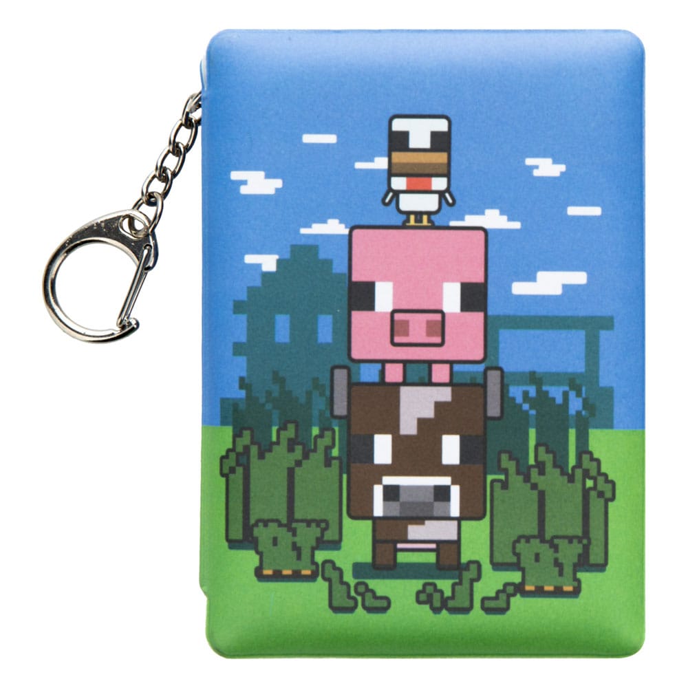 Porte-clés Minecraft Puffy Notepad Paladone - Vue de face