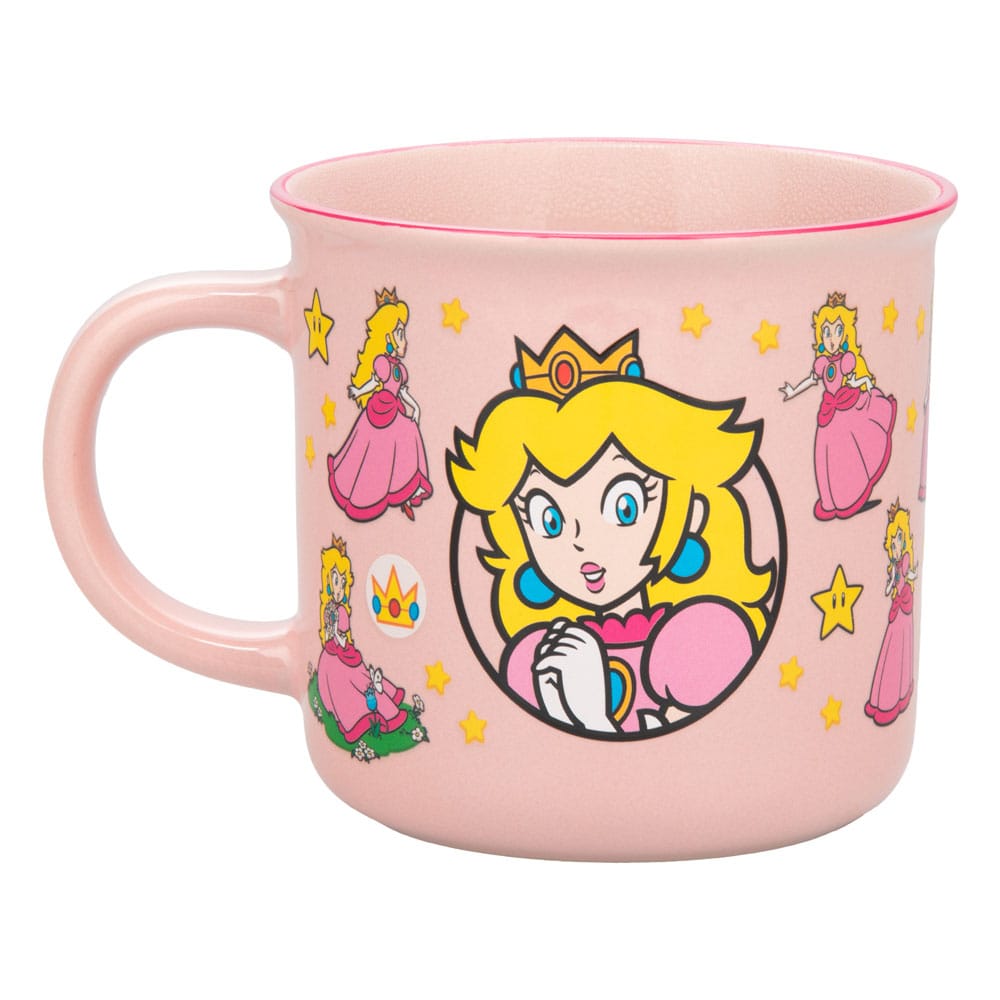 Vue latérale du mug thermique Super Mario Princesse Peach