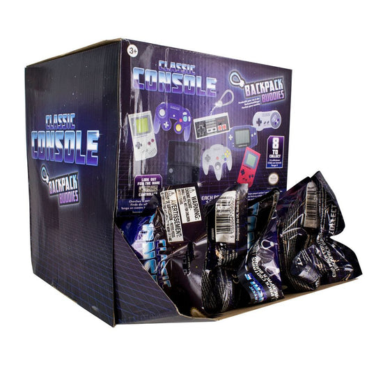 Présentoir de 24 porte-clés Nintendo Mystery Bags Paladone avec consoles classiques variées