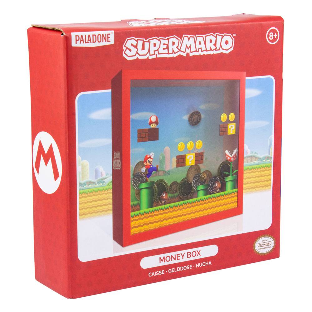 Tirelire Super Mario Arcade 30cm en acrylique, vue latérale