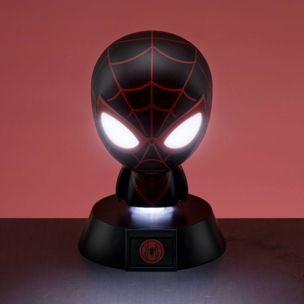 Veilleuse Spider-Man Miles Morales Icon Paladone 10 cm allumée