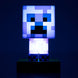 Veilleuse Minecraft Icon Charged Creeper de Paladone, allumée, vue de face
