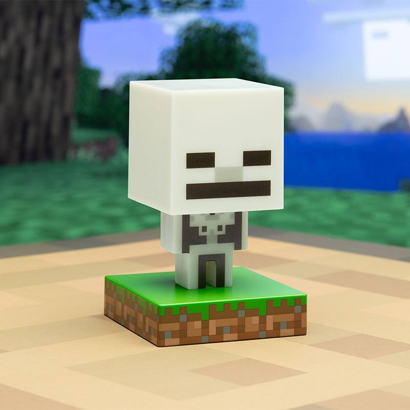 Veilleuse Minecraft Squelette Icon éclairant une chambre d'enfant