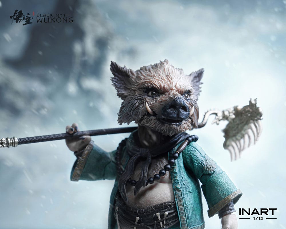 Figurine Zhu Bajie Black Myth Wukong en action, échelle 1/12