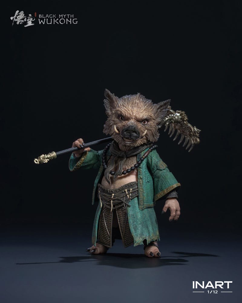 Figurine Zhu Bajie 15 cm, vue d'ensemble de la qualité de fabrication