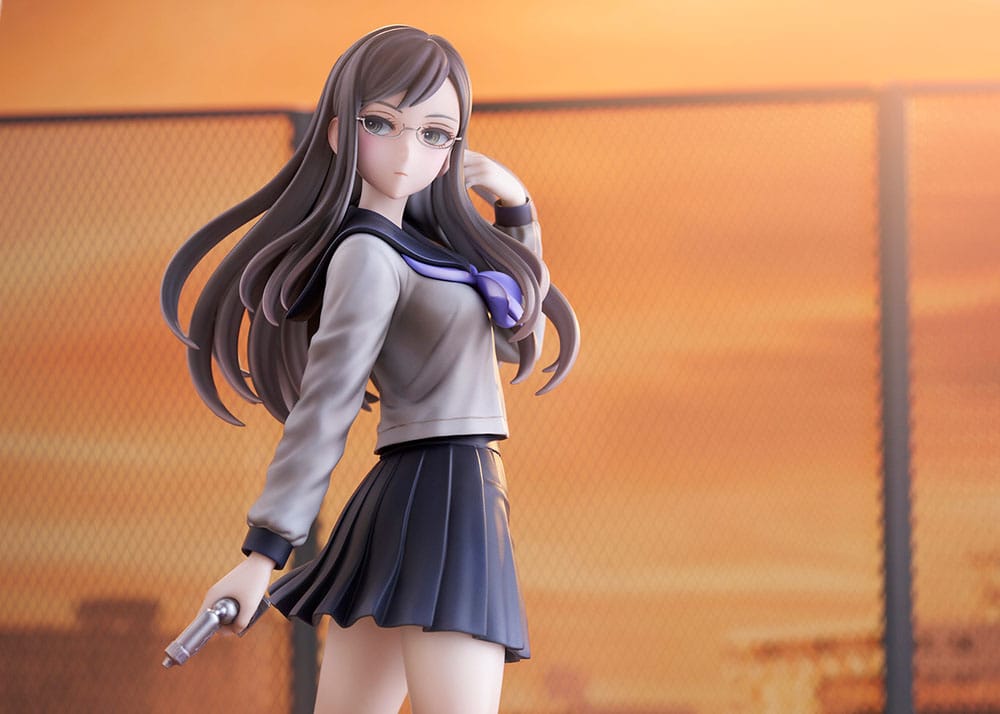Statuette 13 Sentinels Aegis Rim Megumi Yakushiji en pose dynamique