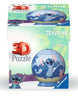 Gros plan sur le Puzzle-Ball 3D Stitch de Ravensburger, montrant la texture et les détails