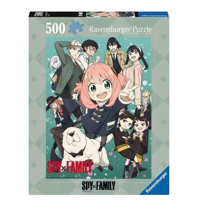 Puzzle Spy x Family Poster 500 pièces Ravensburger avec Anya Forger, Loid Forger et Yor Forger