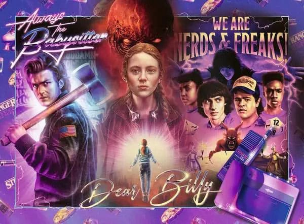 Détail du puzzle Stranger Things 300 pièces - Scène Cher Billy