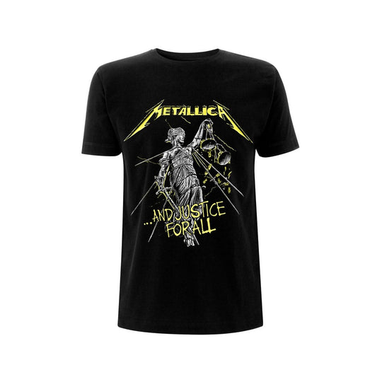 T-shirt Metallica And Justice For All Tracks noir, vue de face, taille XL
