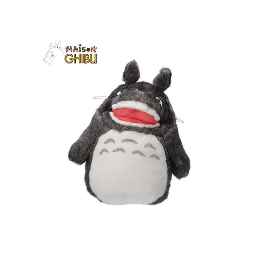 Peluche Totoro Roaring Big M 29cm, vue de face, détails du visage