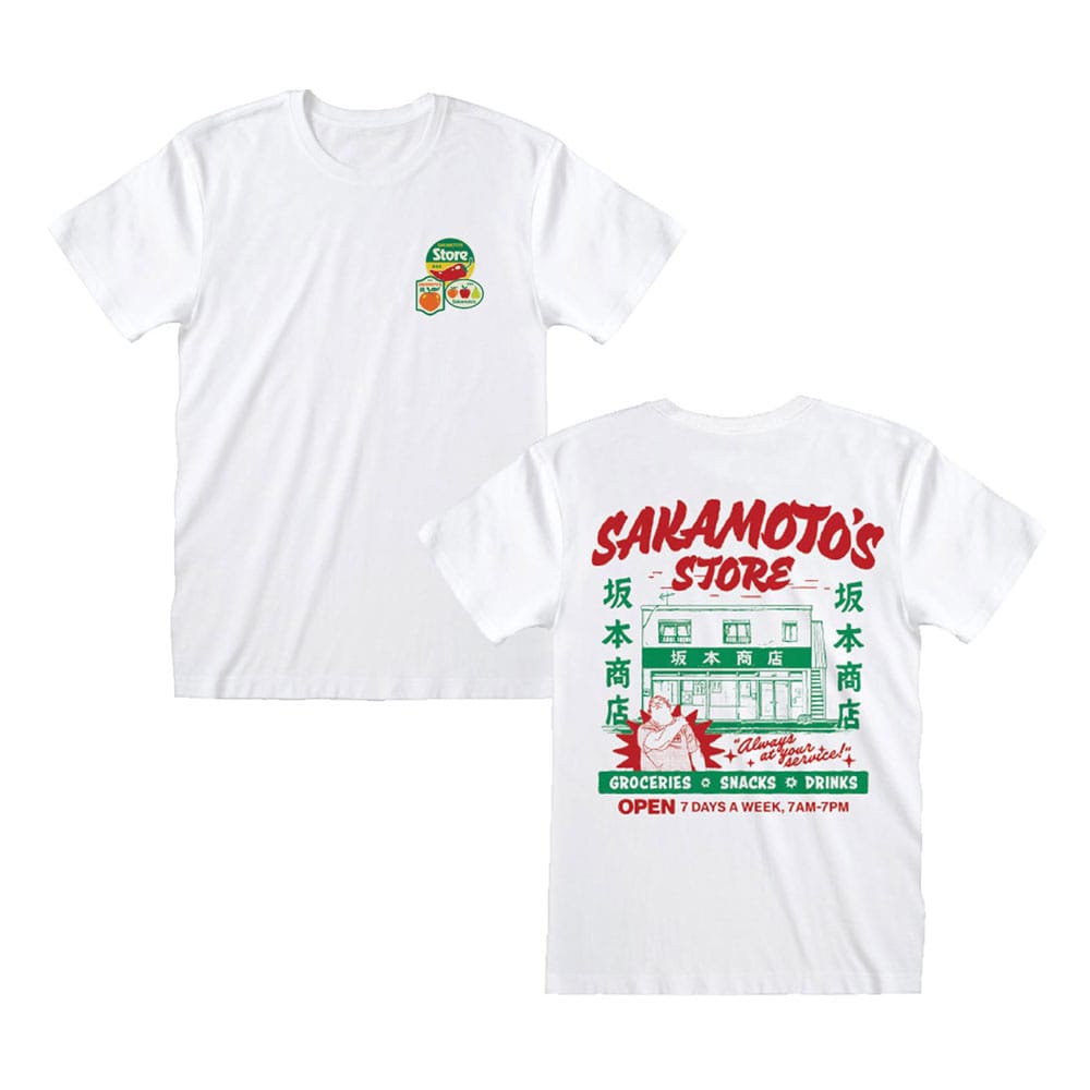 T-Shirt Sakamoto Days Fruity officiel en coton, taille M, avec le design du manga.