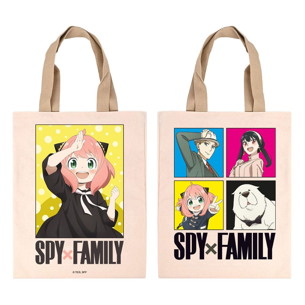 Sac shopping Spy x Family Anya & Family officiel Sakami Merchandise en coton polyester
