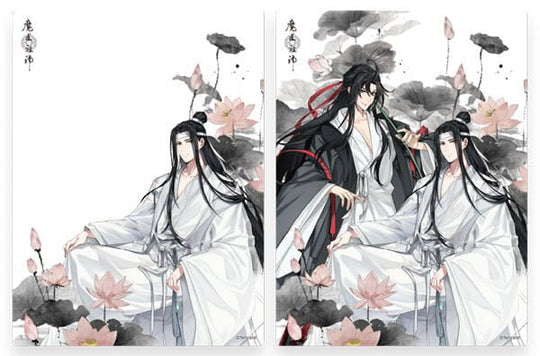 Carte effet 3D lenticulaire Grandmaster of Demonic Cultivation avec Wei Wuxian et Lan Wangji, 12x16 cm, par Sakami Merchandise.