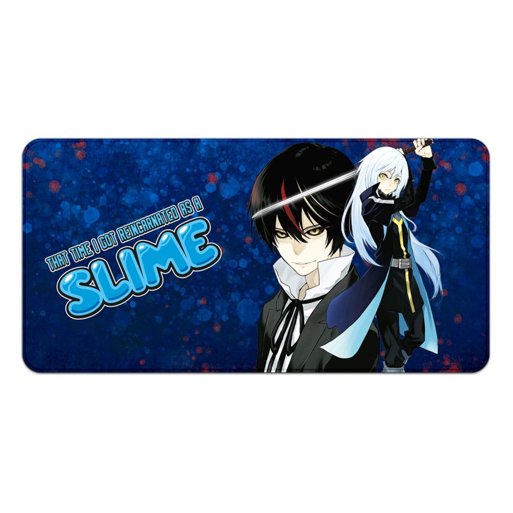 Tapis de souris XXL That Time I Got Reincarnated as a Slime avec Rimuru et Diablo, licence officielle Sakami Merchandise, 80x40 cm.