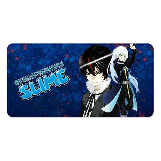 Tapis de souris XXL That Time I Got Reincarnated as a Slime avec Rimuru et Diablo, licence officielle Sakami Merchandise, 80x40 cm.