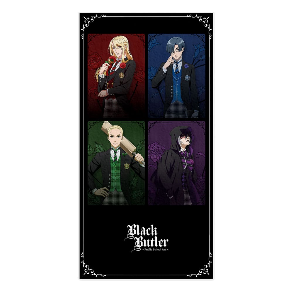 Serviette de bain Black Butler Public School Arc The Prefect Four P4 150x75cm officielle Sakami Merchandise