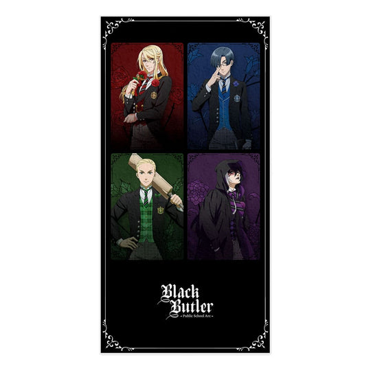 Serviette de bain Black Butler Public School Arc The Prefect Four P4 150x75cm officielle Sakami Merchandise