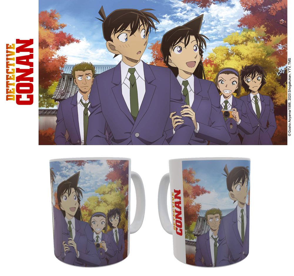 Mug céramique officiel Détective Conan avec Shinichi Kudo et Ran Mouri, par Sakami Merchandise