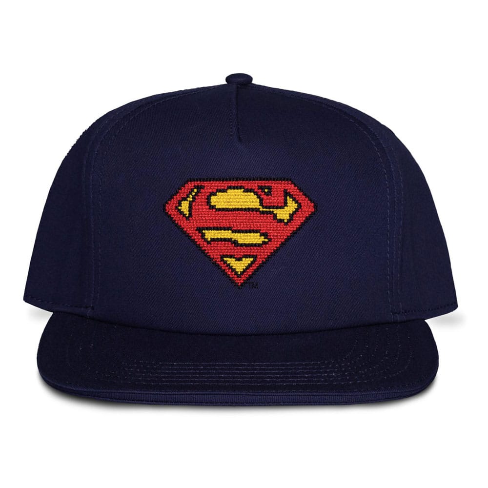 Casquette baseball Superman Difuzed, vue de face avec logo rouge et jaune