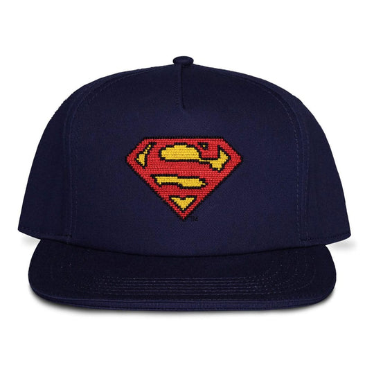 Casquette baseball Superman Difuzed, vue de face avec logo rouge et jaune