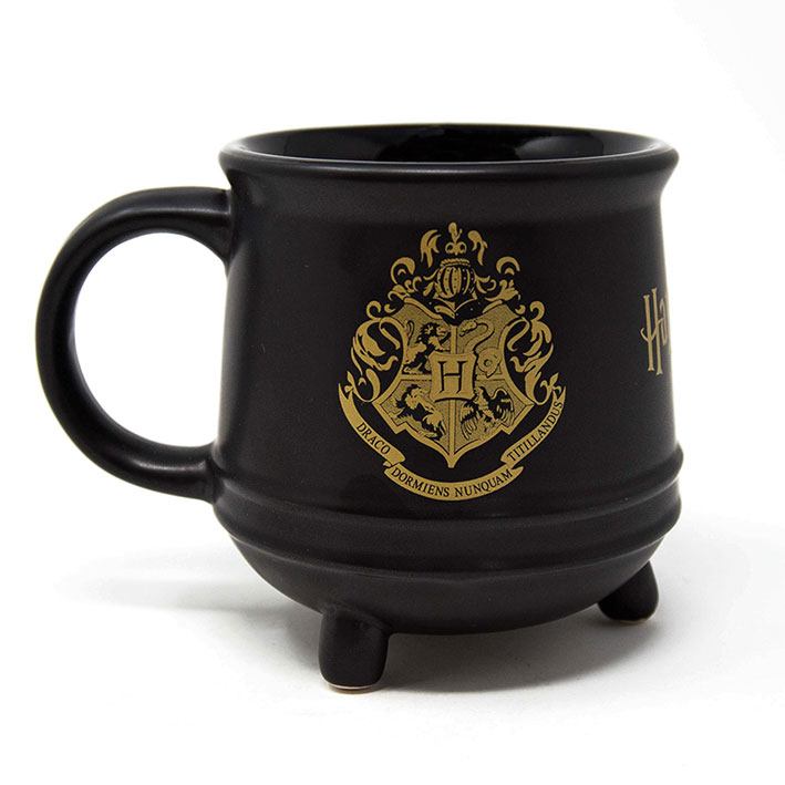 Mug Harry Potter Blason Poudlard avec sa grande anse, vue latérale.