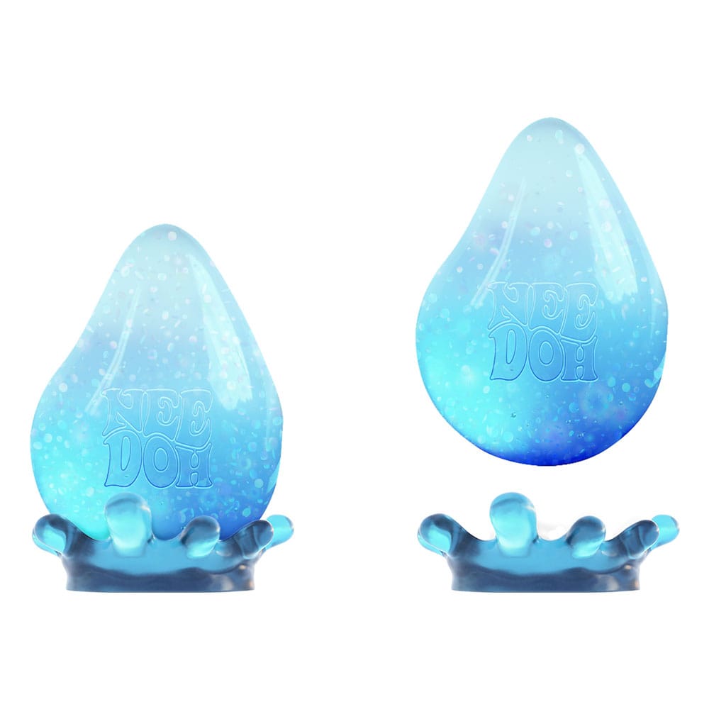 Balle NeeDoh Dream Drop étirée, révélant sa texture interne