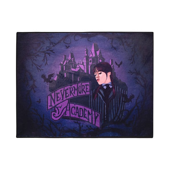 Tapis Mercredi Nevermore Academy 80x60 cm vue d'ensemble