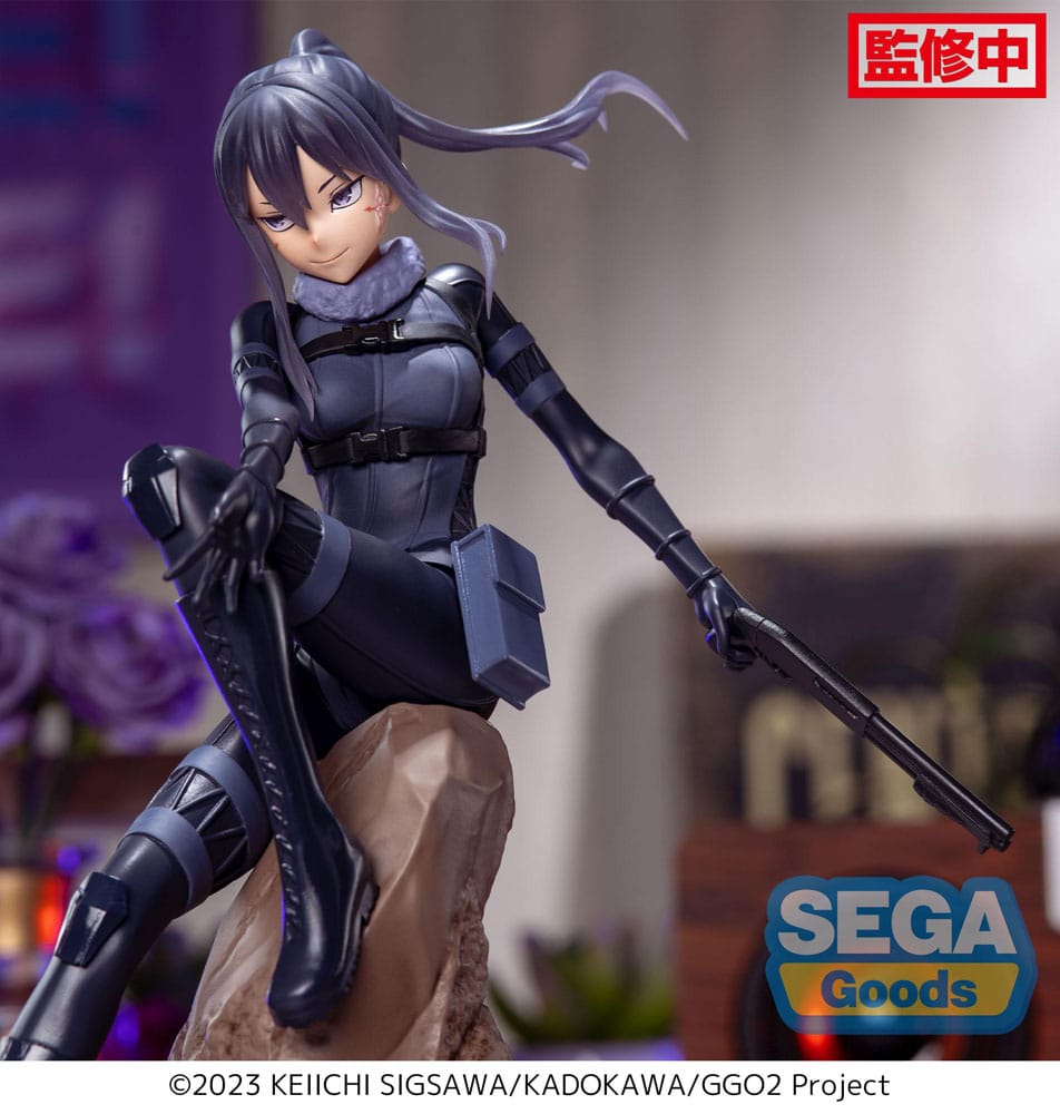 Vue arrière de la statuette Pitohui Luminasta, détaillant sa tenue et ses accessoires.