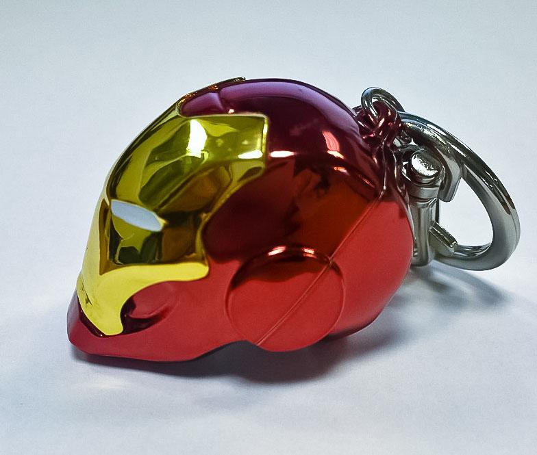 Porte-clés Iron Man Helmet officiel Marvel en métal avec boîte PVC