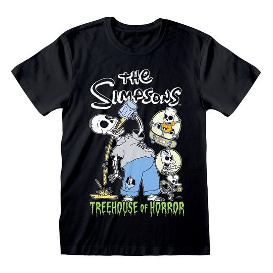 T-shirt officiel Les Simpsons Treehouse of Horror avec un design effrayant et humoristique