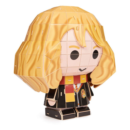 Puzzle 3D Hermione Granger 4D Build assemblé, vue de face, sur une étagère.