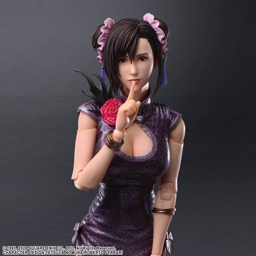 Figurine articulée Tifa Lockhart de Square-Enix en action