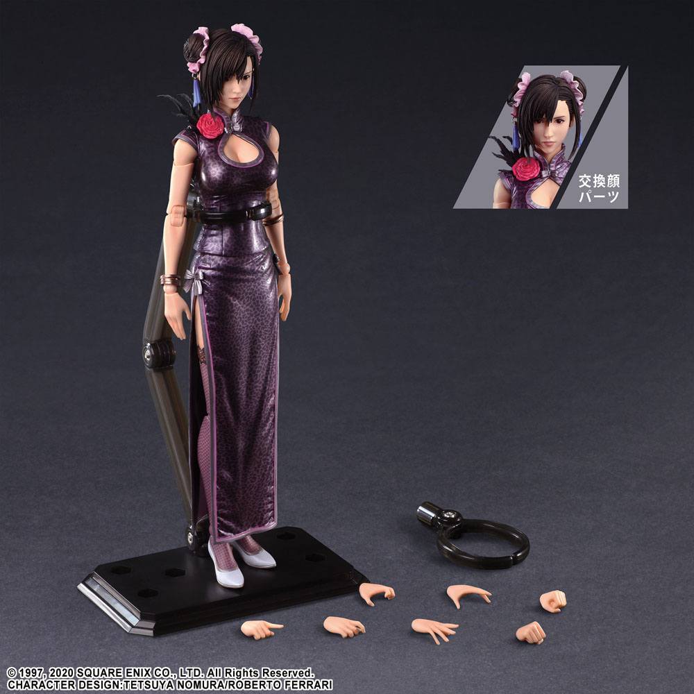 Détail de la robe sportive de Tifa Lockhart figurine