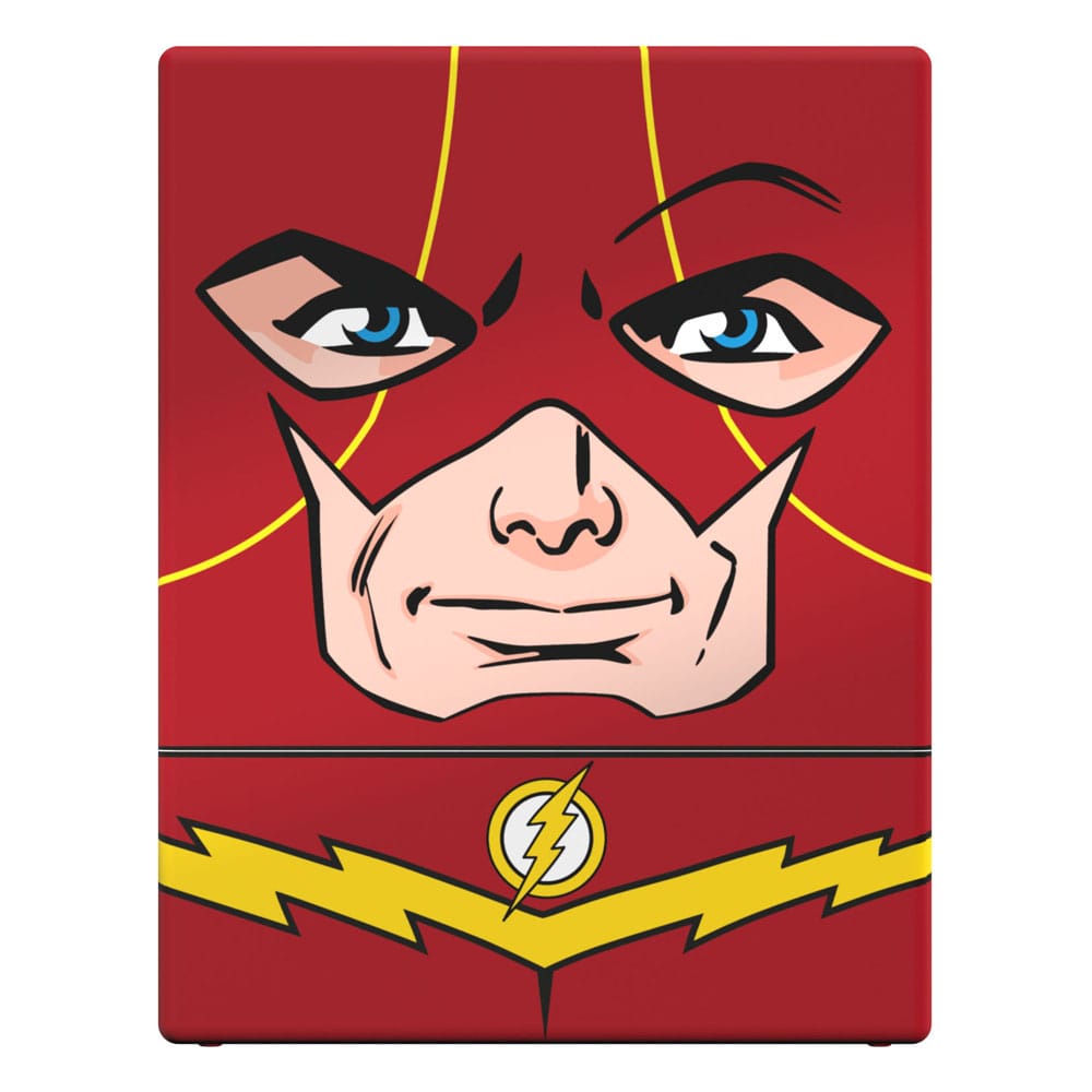 Squaroe The Flash montrant sa capacité de 100 cartes double-sleeve