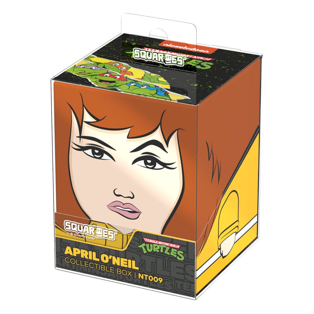 Plusieurs Squaroes TMNT alignés, dont April, pour une collection complète