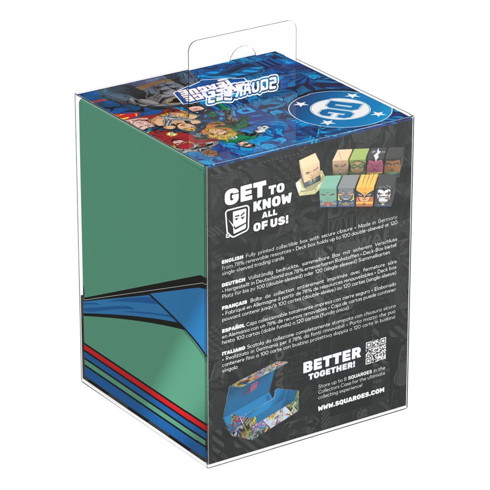 Vue arrière du Squaroe Martian Manhunter, avec les informations de la marque