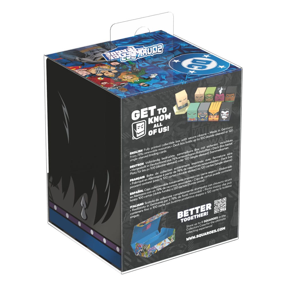 Squaroe Lobo DC Justice League - Deck box vide, prête à accueillir des cartes ou des objets de collection.