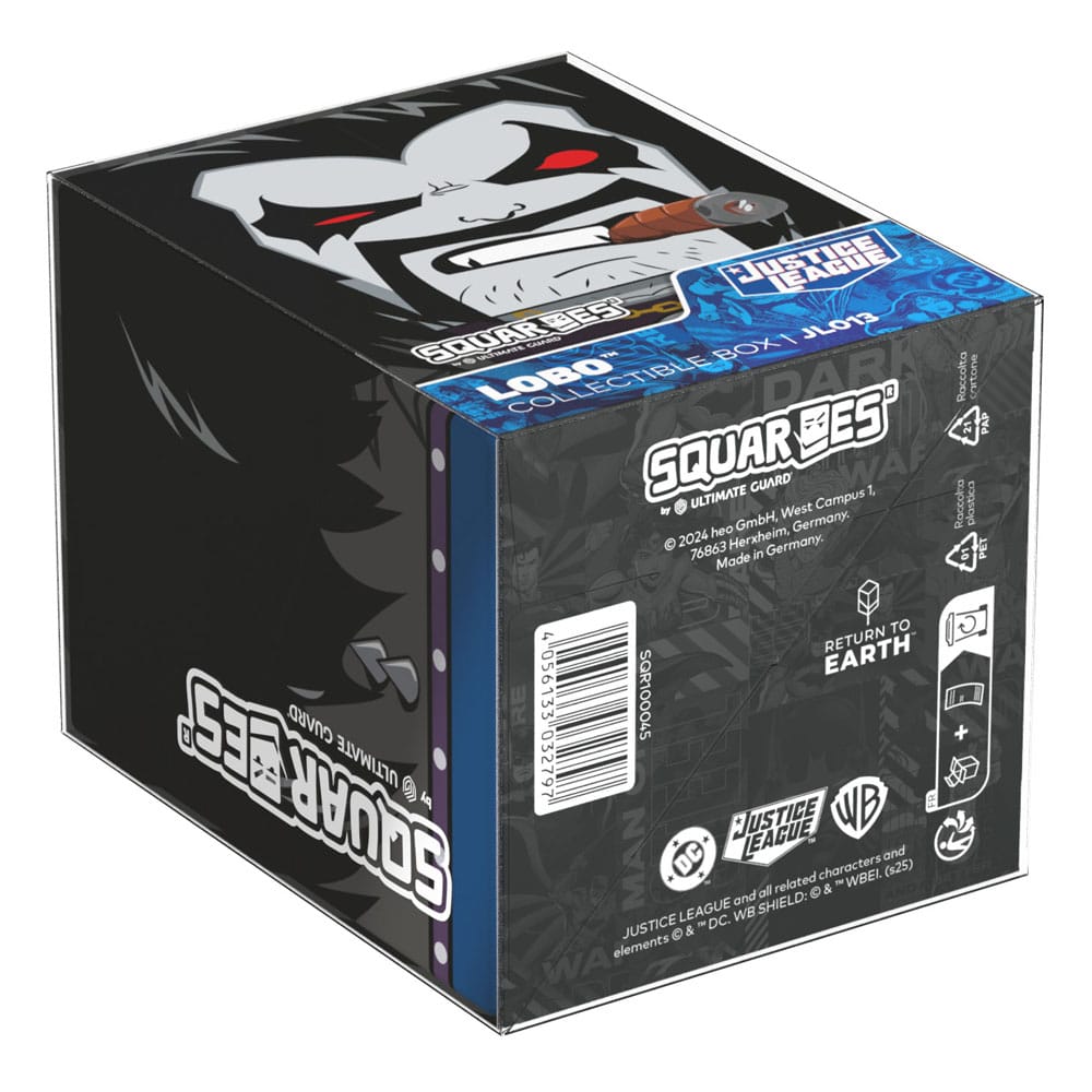 Squaroe DC Justice League Lobo - Vue arrière ou latérale de la deck box, montrant un autre angle du design.