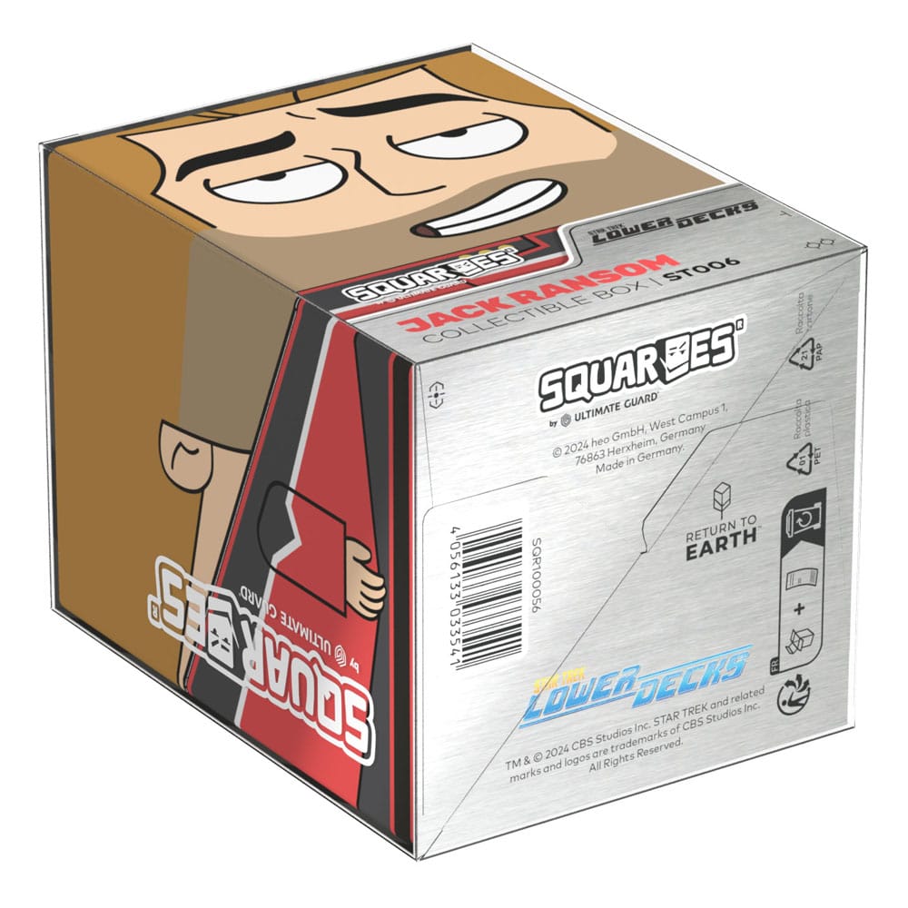 Squaroe Jack Ransom mis en valeur sur un fond thématique Star Trek