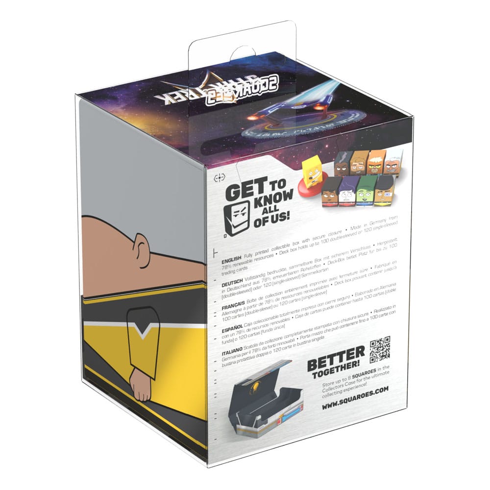 Squaroe Shaxs avec des accessoires de jeux de plateau, démontrant sa polyvalence