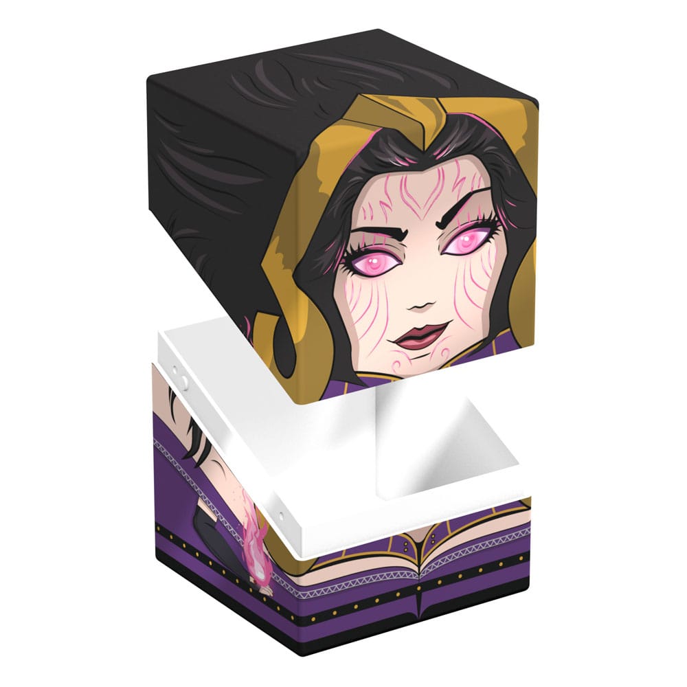 Deck box Squaroes Liliana MTG - Matériau éco-responsable en gros plan