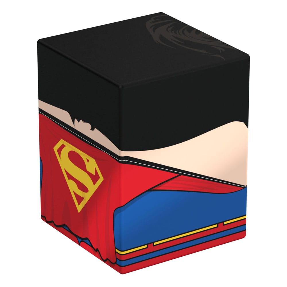 Détail du design Superman sur la deck box Squaroes