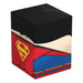 Détail du design Superman sur la deck box Squaroes