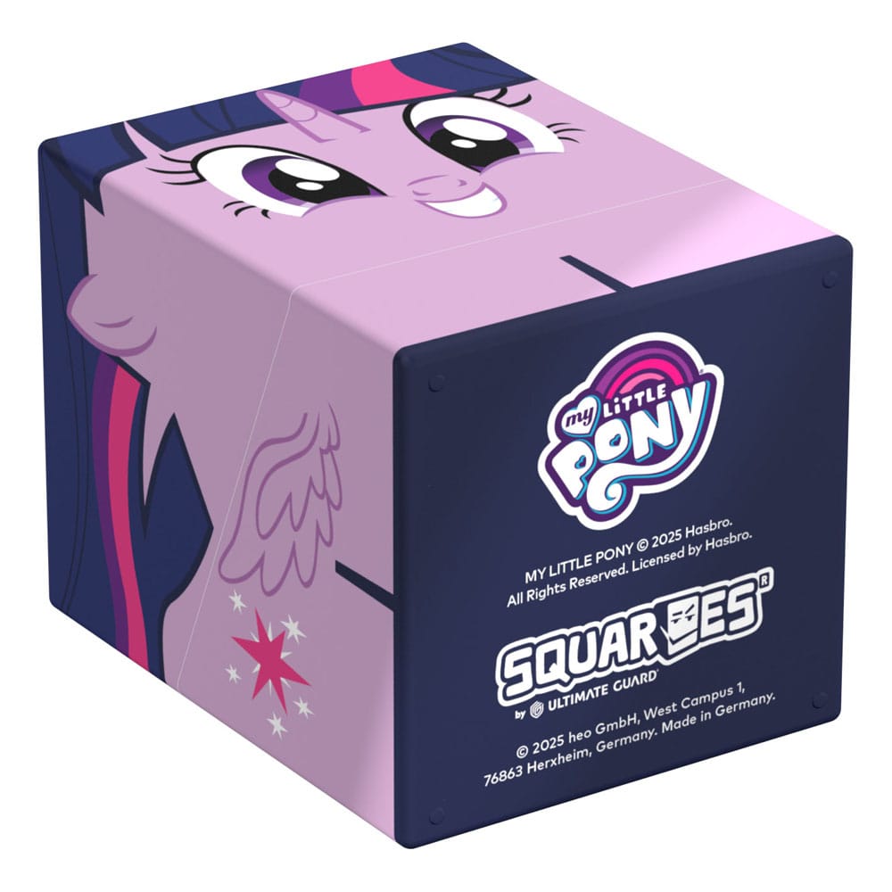 Vue latérale de la deck box Squaroes My Little Pony, montrant la robustesse