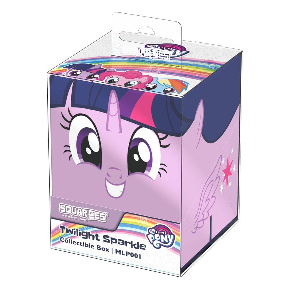 Boîte de rangement Squaroes Twilight Sparkle avec un fond thématique MLP