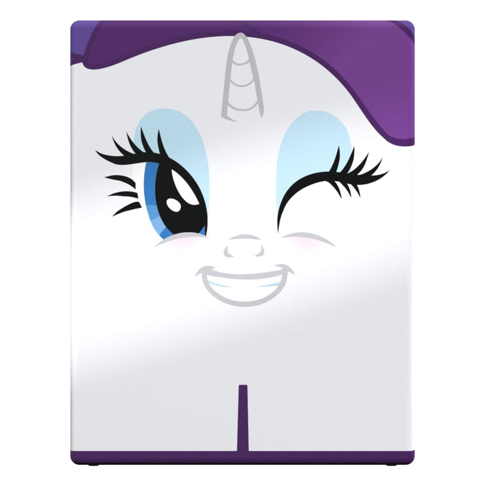 Illustration de Rarity du Squaroe My Little Pony sur un fond thématique